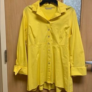 Women’s 3/4 length Stretch Button Down Blouse